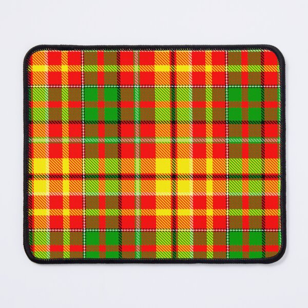 Item preview, Yellow and Green Tartan Plaid On Red Background  designed and sold by PatternTitan.