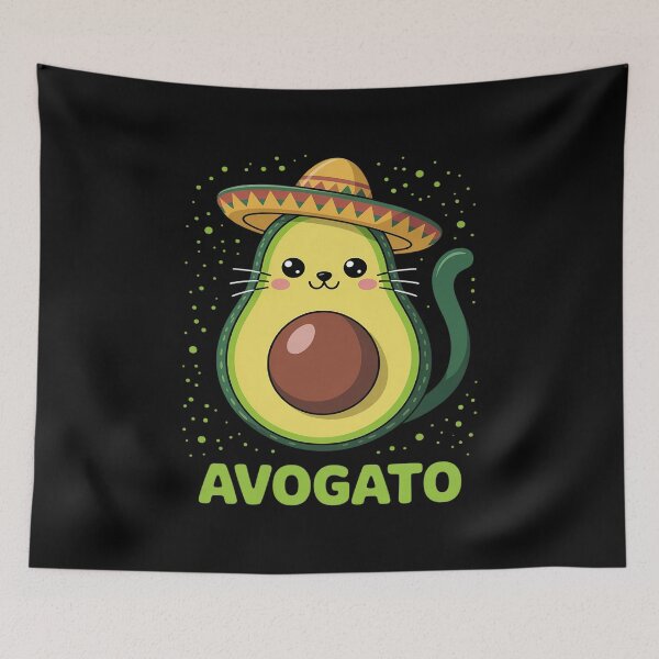 Item preview, Funny Avogato Sombrero Mexican Cat Avocado Cinco de Mayo designed and sold by Tatianamiobi.