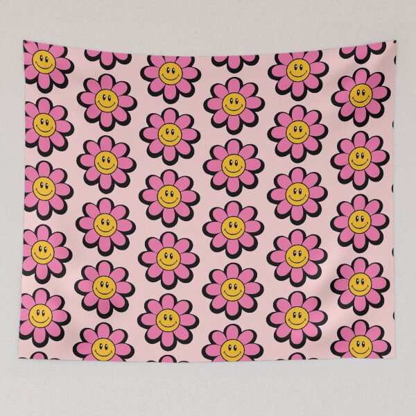 Item preview, Happy Smiley Flower – Cute Pink Aesthetic Bloom Happy Face Daisy Flower Shirt Preppy Aesthetic Smile Face T-Shirt designed and sold by Bee4Boy.