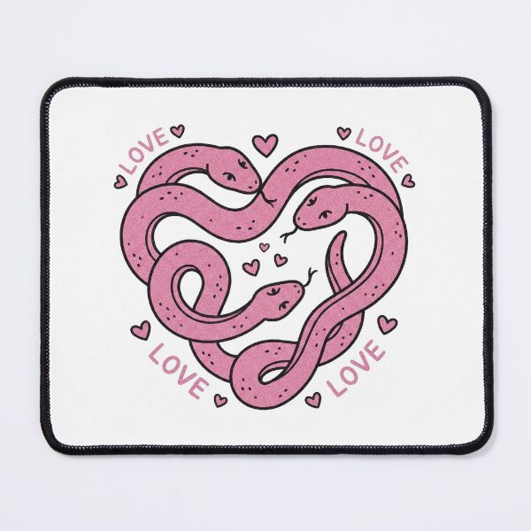Item preview, Cute Pink Snakes Intertwined Heart Shape Love Art designed and sold by zzz888.