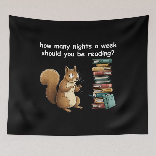 Item preview, Funny Reading Squirrel Book Lover Tee designed and sold by LashondaGreen89.