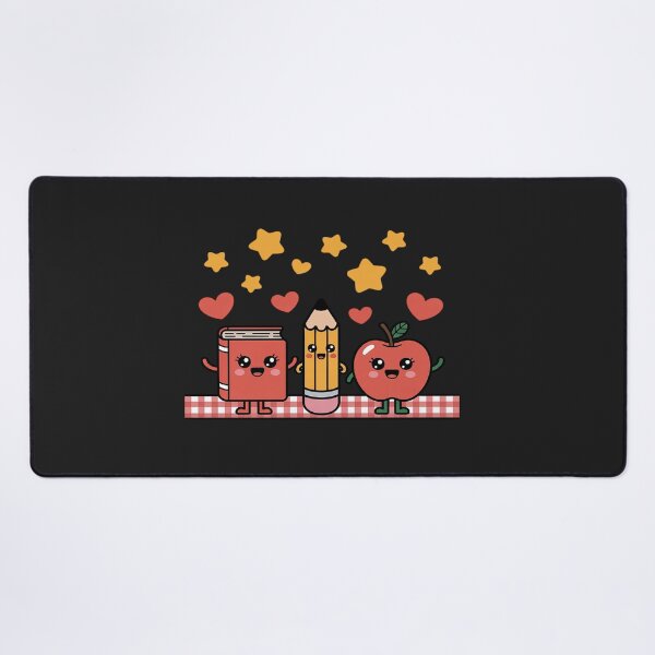 Item preview, Cute Retro Checkered Apple with Face Teacher Pencil Trendy designed and sold by Rackaam.