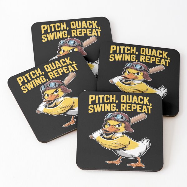 Artikelvorschau, Lustige Baseball-Ente Pitch Quack Swing Wiederholen entworfen und verkauft von Tatianamiobi.