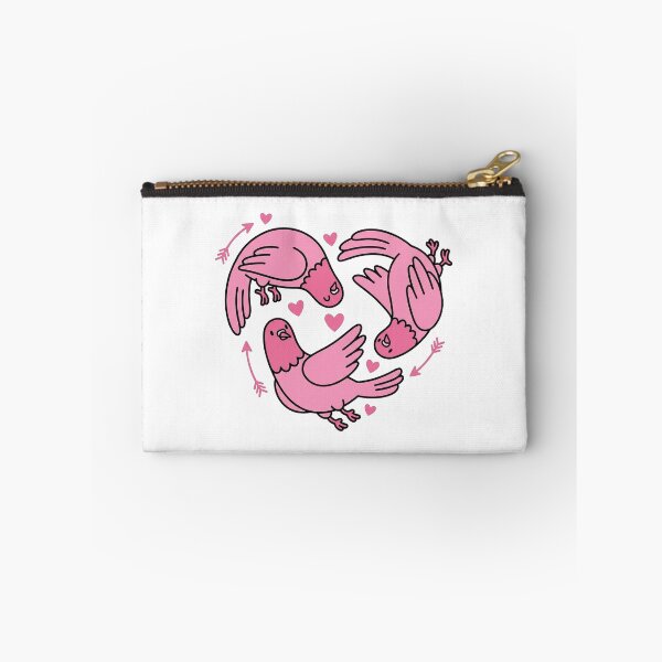 Item preview, Cute Pink Pigeons Flying Heart Circle Cupid Arrows Art designed and sold by zzz888.