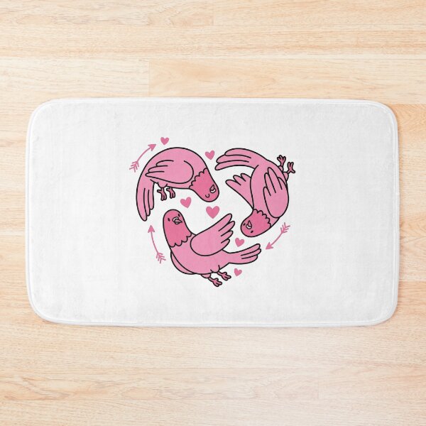 Item preview, Cute Pink Pigeons Flying Heart Circle Cupid Arrows Art designed and sold by zzz888.