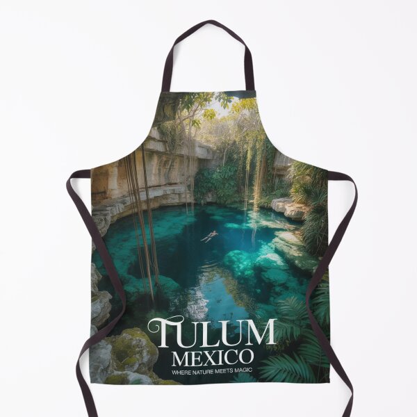 Item preview, Tulum Cenote Travel Poster – Turquoise Nature Wall Art from Mexico designed and sold by Timeless Design.