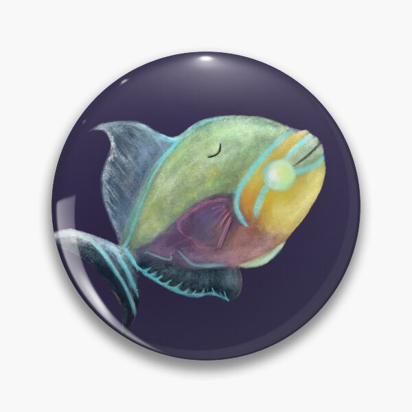 Item preview, Wee Queen Triggerfish - Cute Watercolor designed and sold by LittleCloudShop.