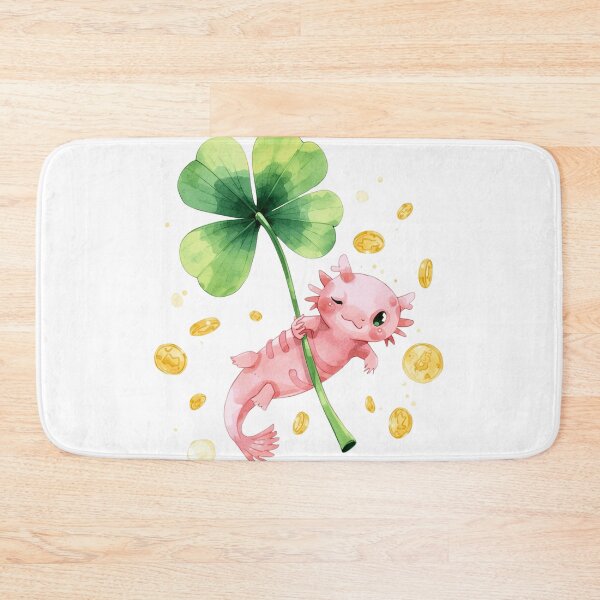 Item preview, Cute Axolotl Holding Shamrock St Patricks Day Watercolor designed and sold by AQUILAKREO.