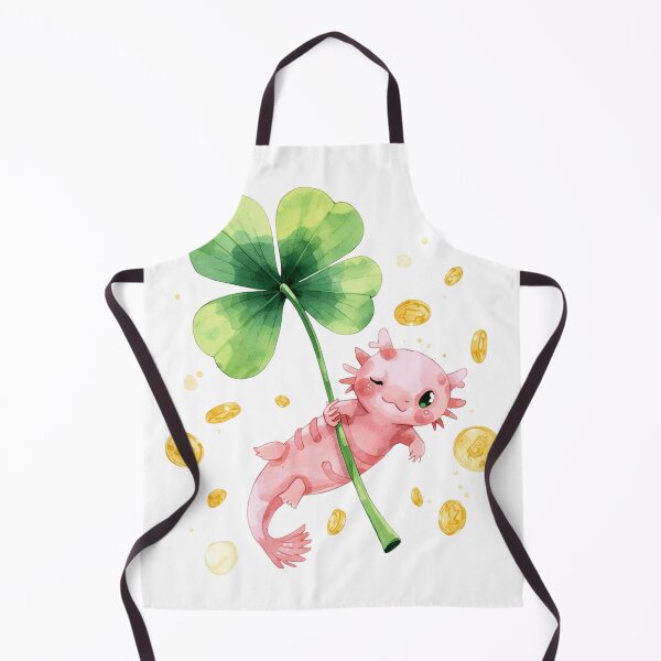 Item preview, Cute Axolotl Holding Shamrock St Patricks Day Watercolor designed and sold by AQUILAKREO.
