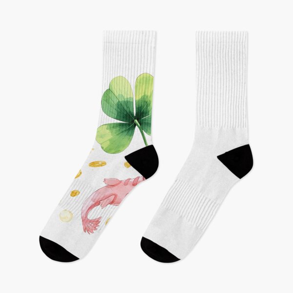 Item preview, Cute Axolotl Holding Shamrock St Patricks Day Watercolor designed and sold by AQUILAKREO.