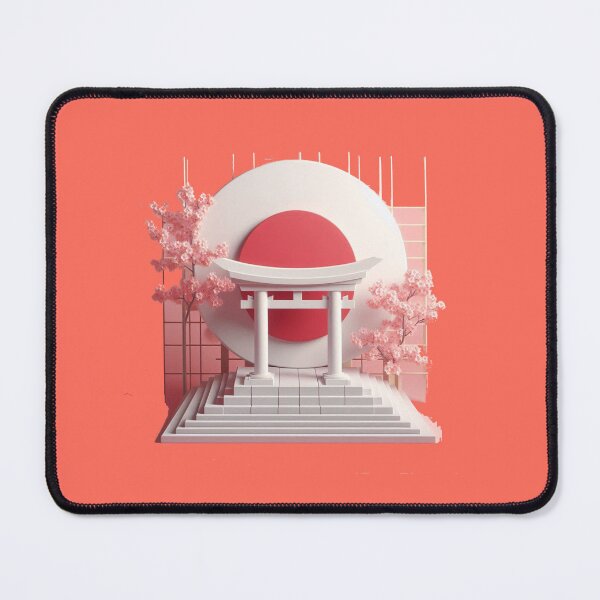 Item preview, 3D Temple Label – Japan Flag Minimal Art ,  designed and sold by PaintMeWorld.