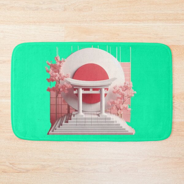 Item preview, 3D Temple Label – Japan Flag Minimal Art ,  designed and sold by PaintMeWorld.
