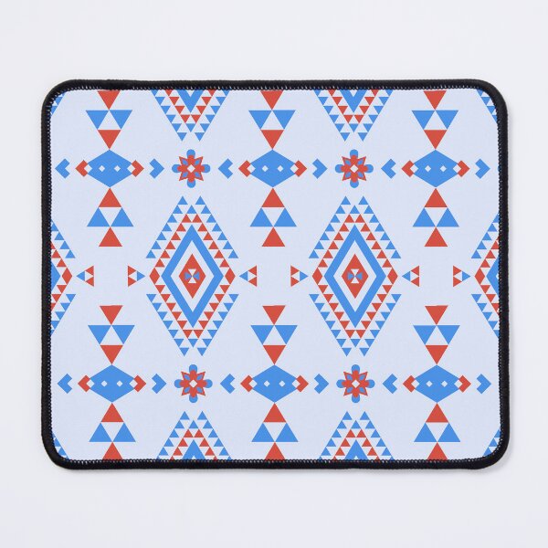 Item preview, Contemporary ethnic native pattern in pastel blue and red. designed and sold by Nengsang.