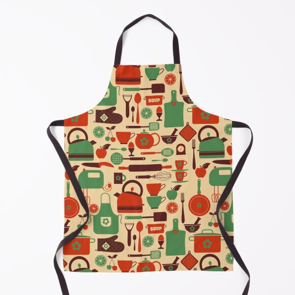 Item preview, Maison d' Hermine 100% Cotton Apron for women Retro Kitchen Essentials Pattern – Cozy Cooking Aesthetic Kitchen Chef Apron for Men Cooking Gardening Server Waitress designed and sold by Bee4Boy.