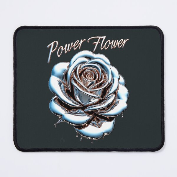 Item preview, Liquid Chrome & Rose Gold Edge - Power Flower Luxe designed and sold by Shift-Bloom.