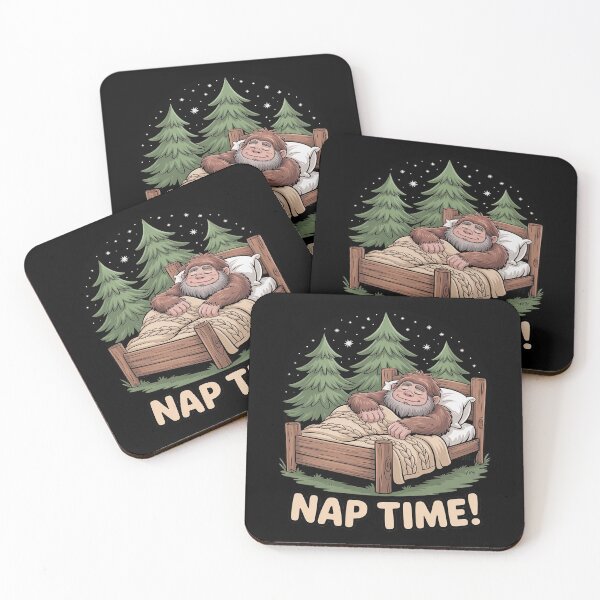 Item preview, Funny Bigfoot Sleeping Sasquatch Nap Time Cryptid designed and sold by Tatianamiobi.