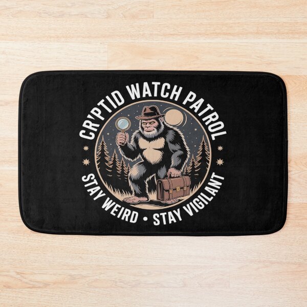 Item preview, Funny Bigfoot Cryptid Hunter Graphic Stay Weird designed and sold by Tatianamiobi.