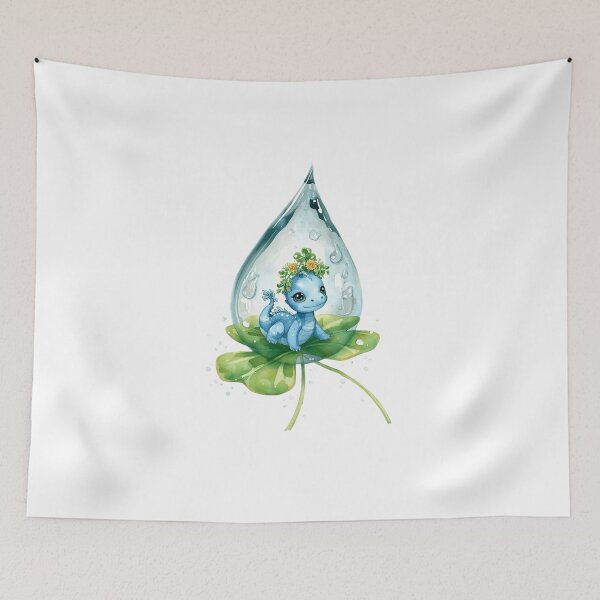 Item preview, Whimsical St Patricks Day Dragon with Flower Crown designed and sold by AQUILAKREO.