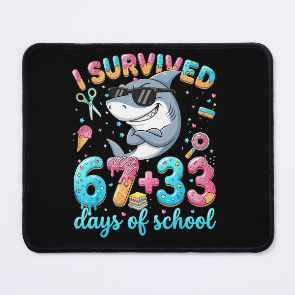 Item preview, Funny Shark Survived 100 Days of School designed and sold by LashondaGreen89.