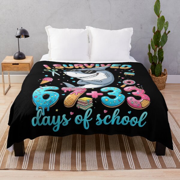 Item preview, Funny Shark Survived 100 Days of School designed and sold by LashondaGreen89.