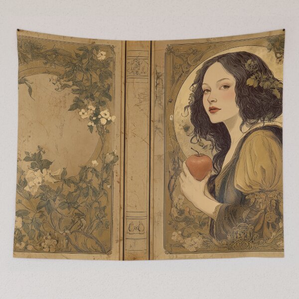 Item preview, Snow White – Vintage Fairy Tale Book Illustration designed and sold by GildedPagesCo.