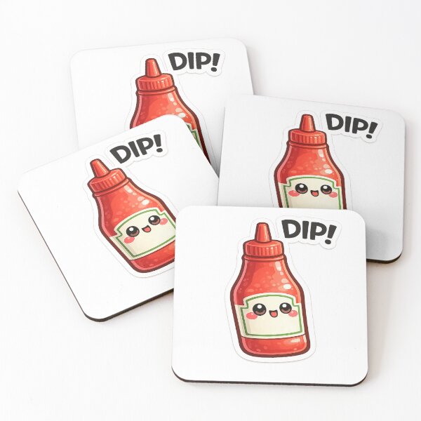 Item preview, Dip Ketchup Bottle Kawaii Stickers – Sweet Sauce Bottle designed and sold by LongIslandDesgn.