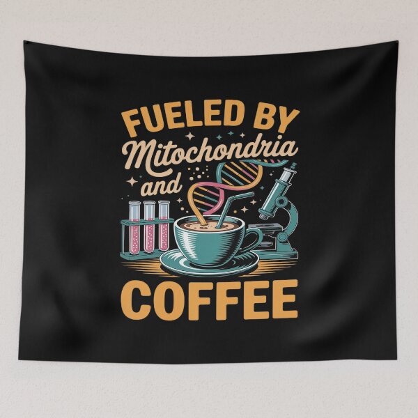 Item preview, Funny Biology Teacher Science Fueled By Mitochondria Coffee designed and sold by Tatianamiobi.