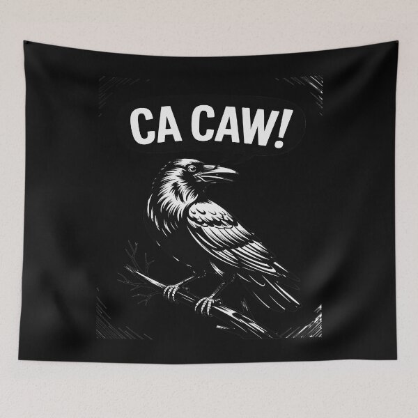 Item preview, Funny Blackbird Crow Ca Caw Bird Watching designed and sold by Tatianamiobi.