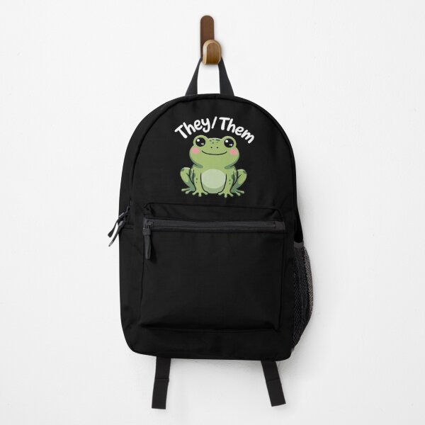 Item preview, They Them Pronouns Frog Cute Nonbinary Queer Aesthetic designed and sold by angolinnArt.