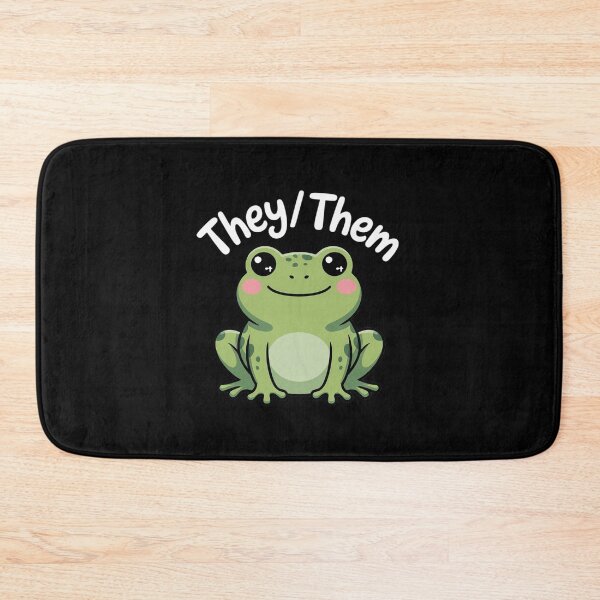 Item preview, They Them Pronouns Frog Cute Nonbinary Queer Aesthetic designed and sold by angolinnArt.