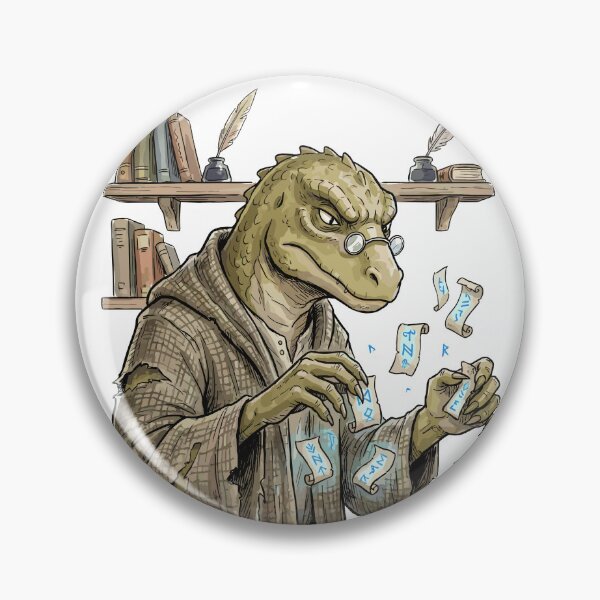 Item preview, Funny DnD RPG Monster: Lizardfolk Librarian designed and sold by bapupa.
