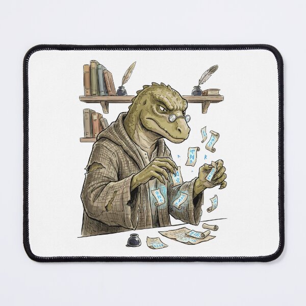 Item preview, Funny DnD RPG Monster: Lizardfolk Librarian designed and sold by bapupa.