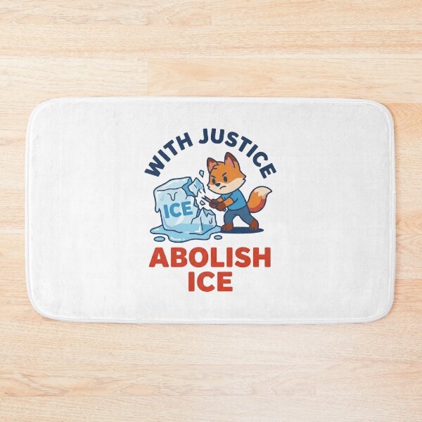 Item preview, With Justice Abolish ICE Cute Fox Breaking Ice Political Art designed and sold by zzz888.
