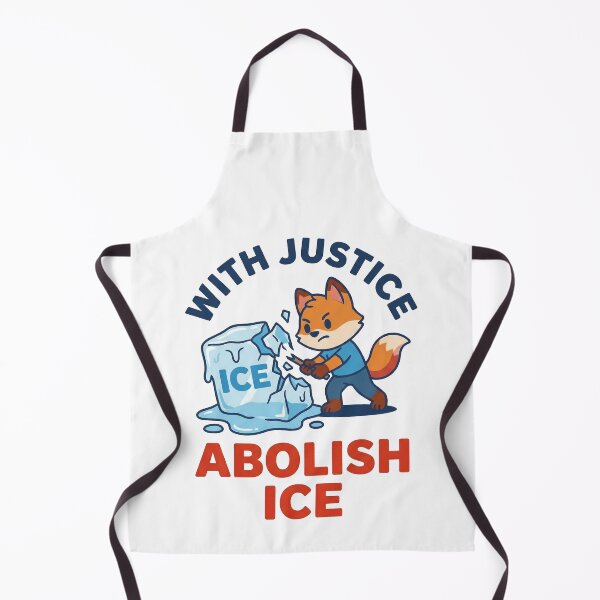 Item preview, With Justice Abolish ICE Cute Fox Breaking Ice Political Art designed and sold by zzz888.