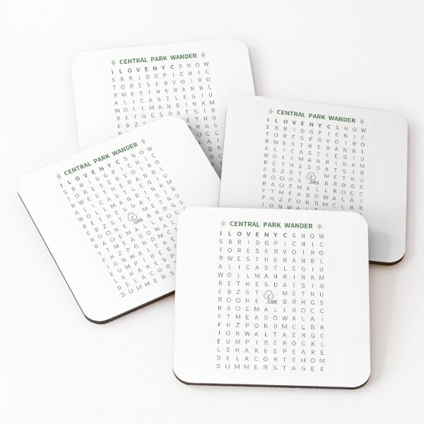 Item preview, New York City Central Park Wander Word Search Art designed and sold by Est11.