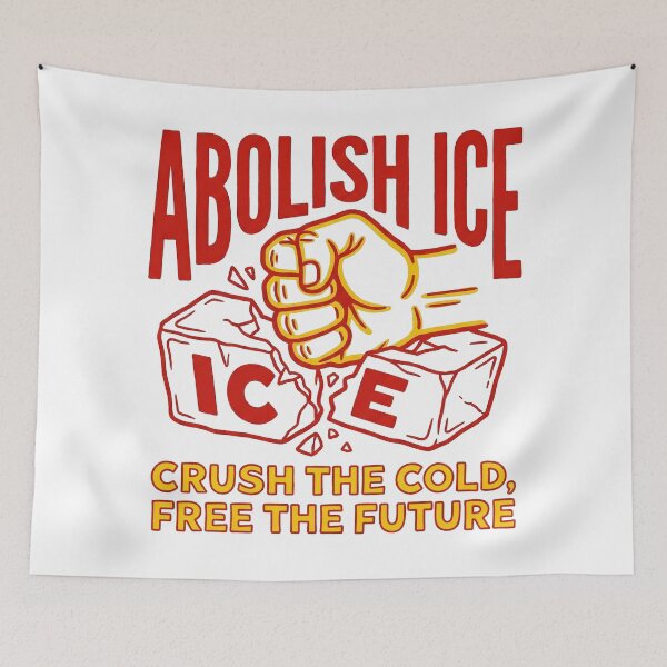 Item preview, Abolish ICE Powerful Fist Smashing Block Political Protest Art designed and sold by zzz888.