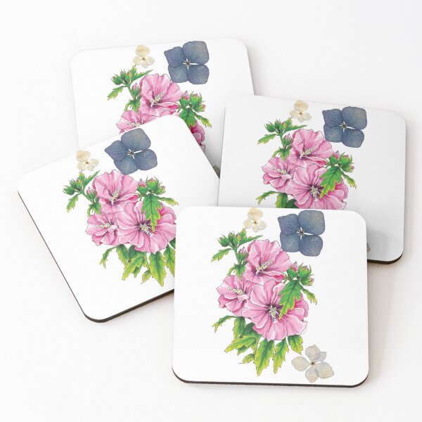 Aperçu de l'œuvre Illustration fleurs d'hibiscus et fleurs d'hortensia créée et vendue par Marich-m.