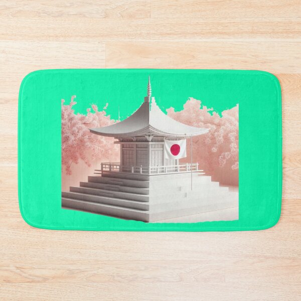 Item preview, 3D Temple Label – Japan Flag Minimal Art ,  designed and sold by PaintMeWorld.