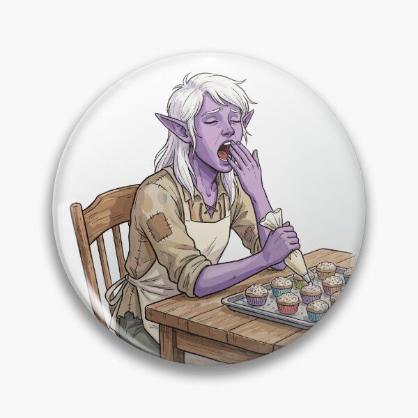Item preview, Funny DnD RPG Monster: Sleepy Drow Baker designed and sold by bapupa.