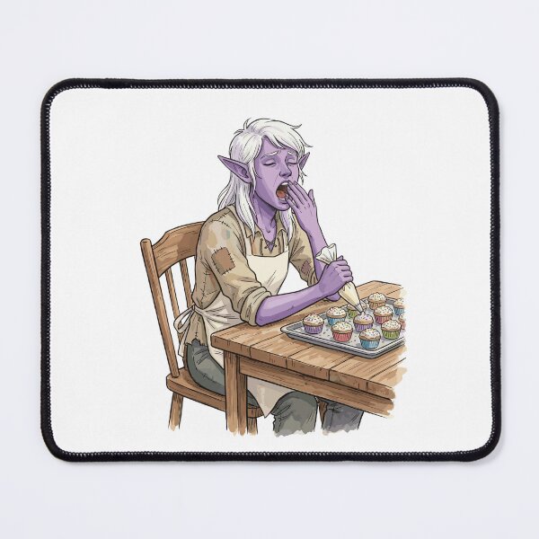 Item preview, Funny DnD RPG Monster: Sleepy Drow Baker designed and sold by bapupa.