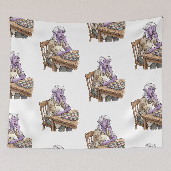 Item preview, Funny DnD RPG Monster: Sleepy Drow Baker designed and sold by bapupa.