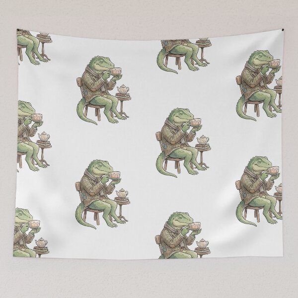 Item preview, Funny DnD RPG Monster: Tea-Time Lizardman designed and sold by bapupa.