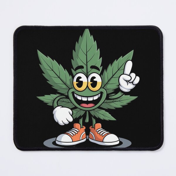 Item preview, Funny Cannabis Leaf as a Smiling Figure with joint designed and sold by Tatianamiobi.