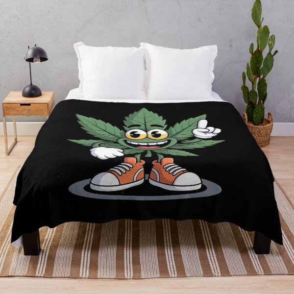 Item preview, Funny Cannabis Leaf as a Smiling Figure with joint designed and sold by Tatianamiobi.