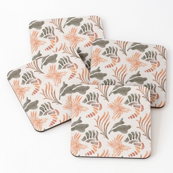 Item preview, Warm Watercolor Flourish Shapes designed and sold by Larify.
