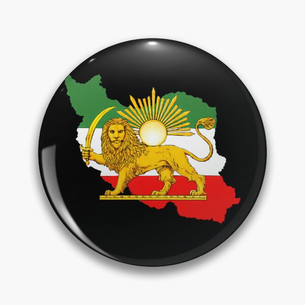 Item preview, Iran Flag Map with Lion and Sun Emblem, Vintage Persian Heritage designed and sold by Flag Outfit.