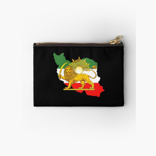 Item preview, Iran Flag Map with Lion and Sun Emblem, Vintage Persian Heritage designed and sold by Flag Outfit.