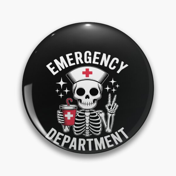 Item preview, Emergency Department Halloween Spooky Season Nurse Skeleton designed and sold by BlueCreator-inc.