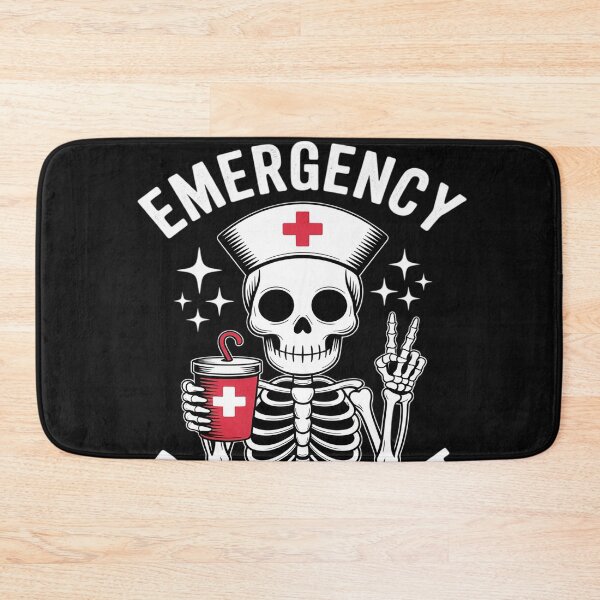 Item preview, Emergency Department Halloween Spooky Season Nurse Skeleton designed and sold by BlueCreator-inc.
