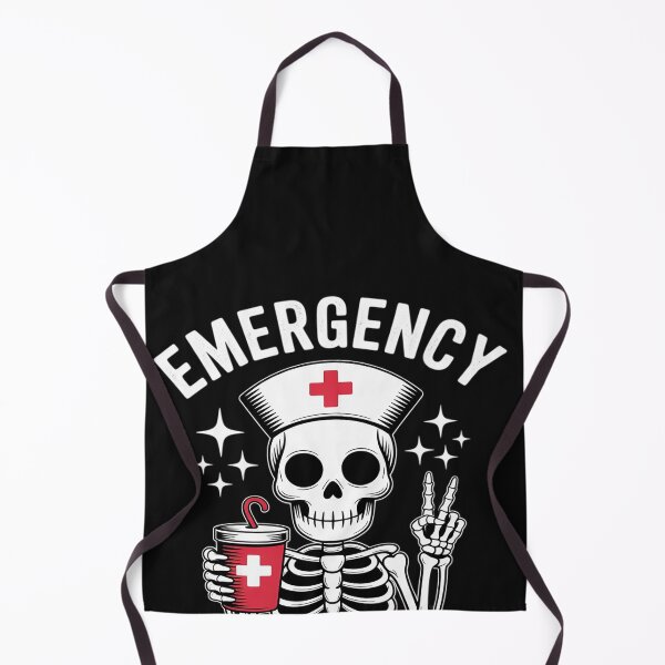 Item preview, Emergency Department Halloween Spooky Season Nurse Skeleton designed and sold by BlueCreator-inc.